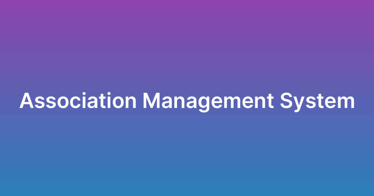 تصميم نظام إدارة جمعيات Association Management