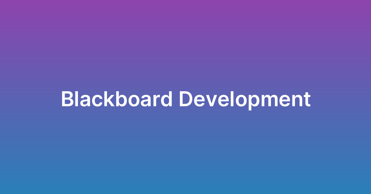 تطوير بلاك بورد Blackboard