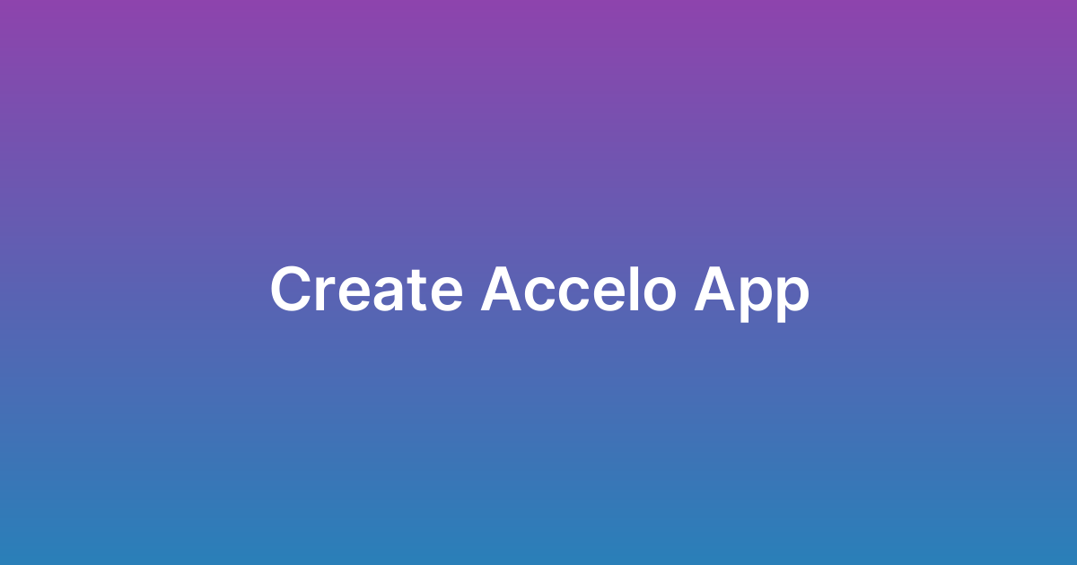 إنشاء تطبيق أكسيلو Accelo