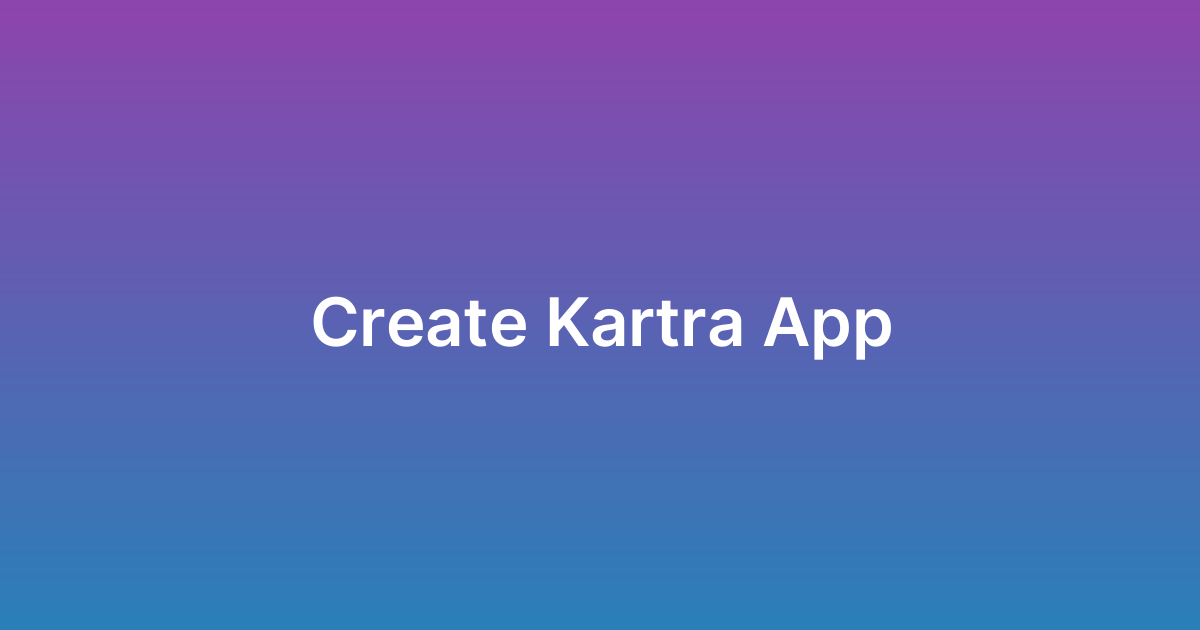 إنشاء تطبيق كارترا Kartra