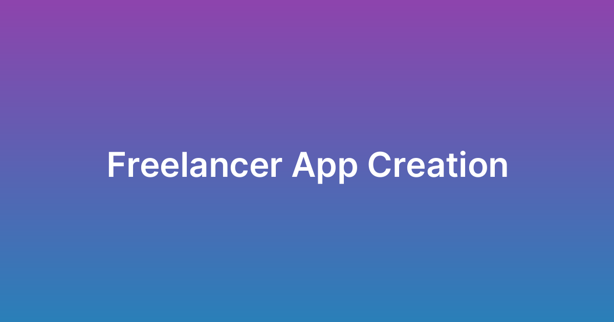 إنشاء تطبيق فريلانسر مثل Freelancer