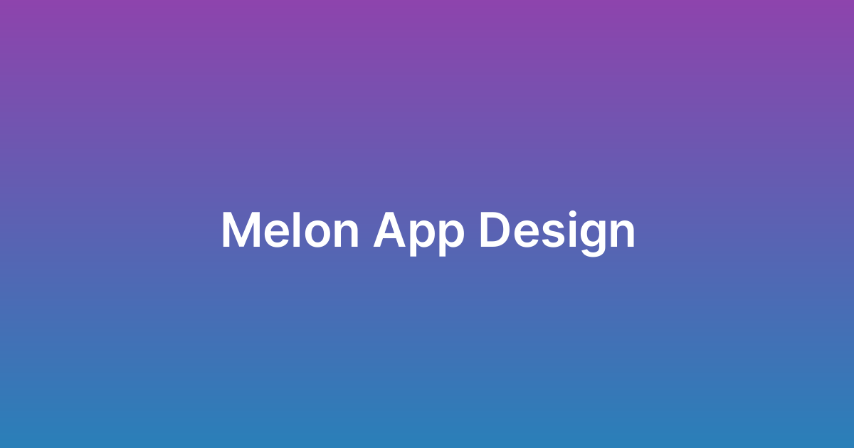 تصميم تطبيق ميلون Melon