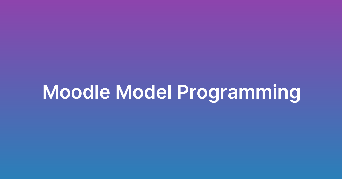 برمجة مودل Moodle