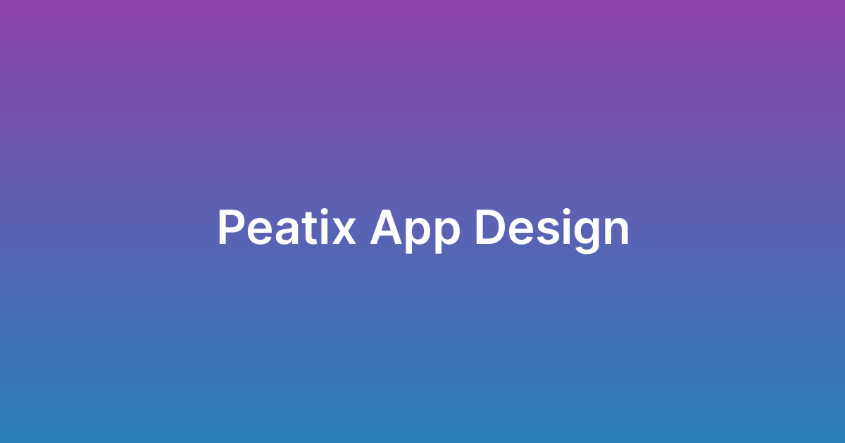 تصميم تطبيق بيتيكس Peatix