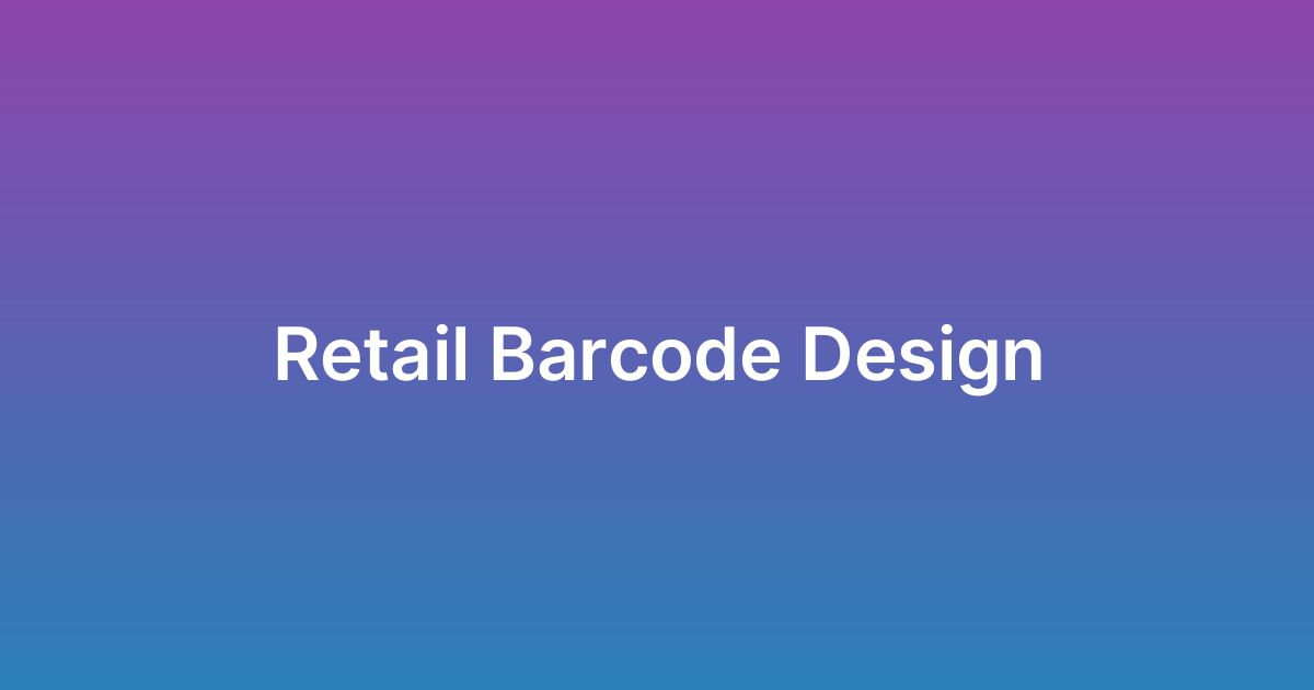تصميم نظام باركود بيع Retail Barcode