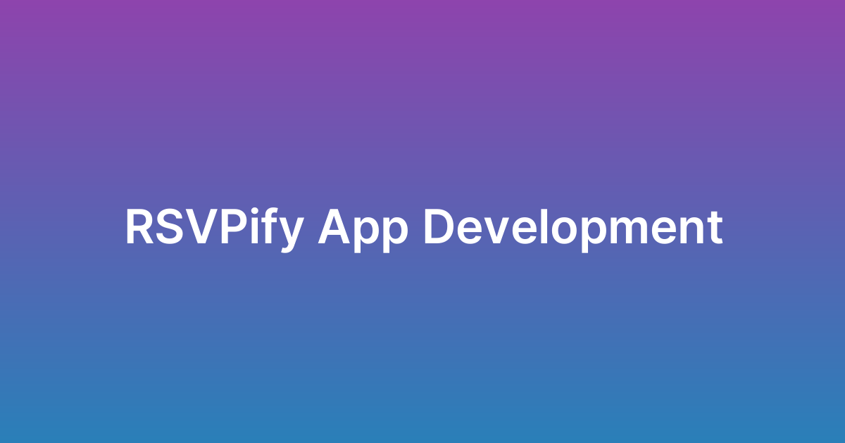 برمجة تطبيق آر إس في بي RSVPify