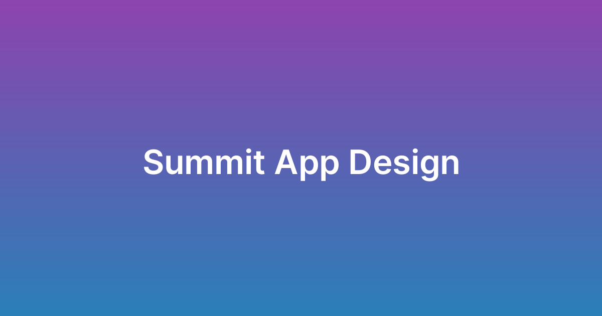 تصميم تطبيق قمة Summit App