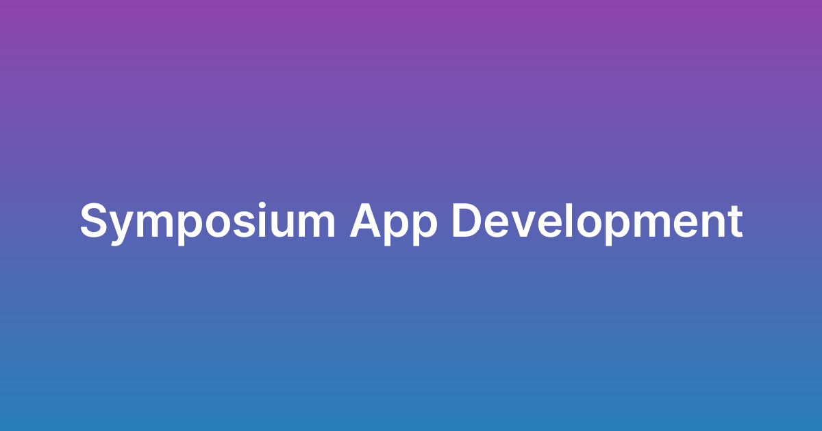 برمجة تطبيق ندوات Symposium App