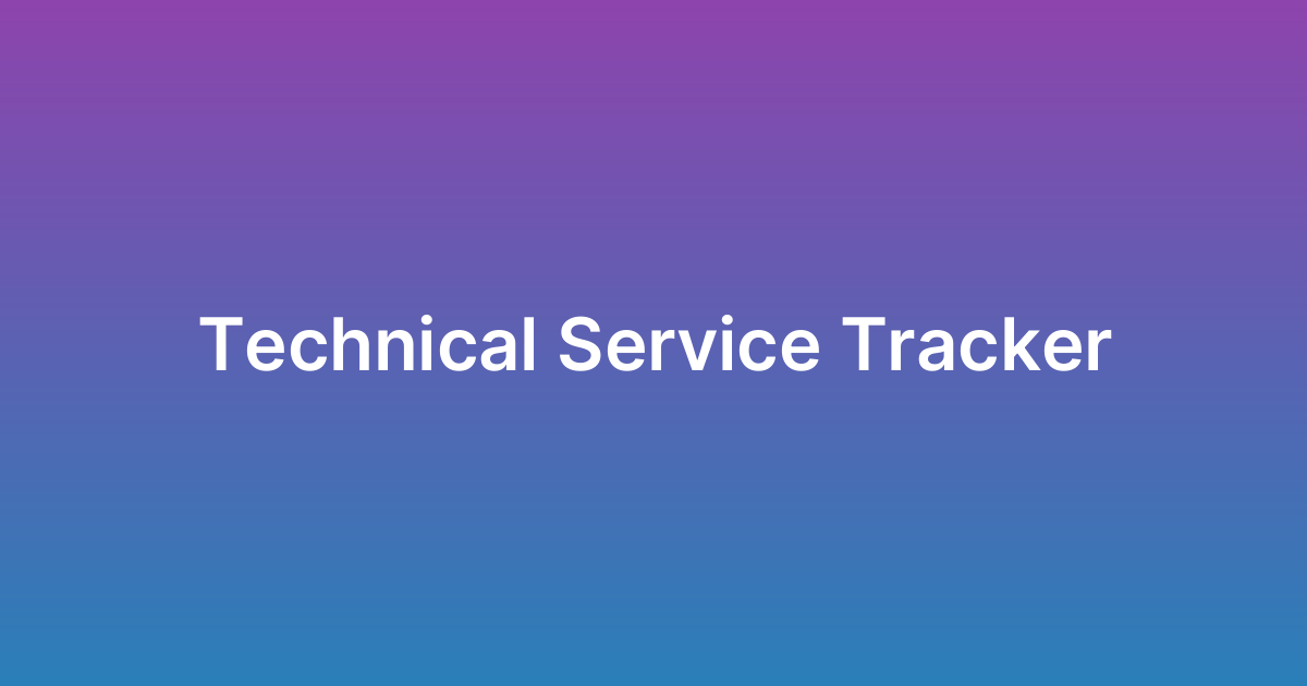 تطوير تطبيق تتبع أعطال Technical Service App
