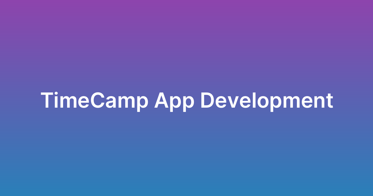 تطوير تطبيق تايم كامب TimeCamp