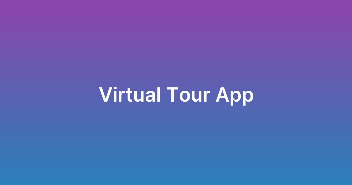 برمجة تطبيق جولة افتراضية Virtual Tour