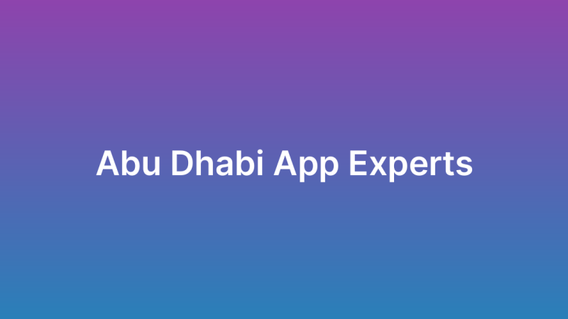 Mobile App Company Abu Dhabi