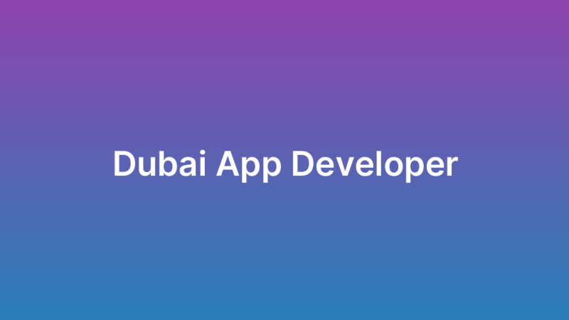 Mobile App Developer Dubai