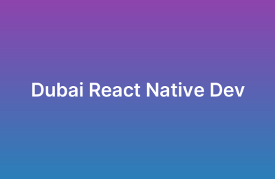 React Native Developer Dubai
