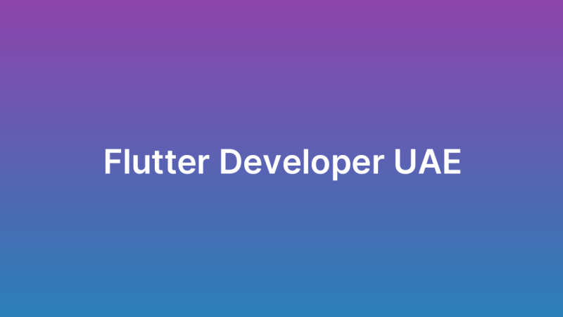 Hire Flutter Developer UAE