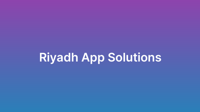 App Development Riyadh