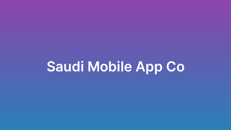 Mobile App Company Saudi Arabia