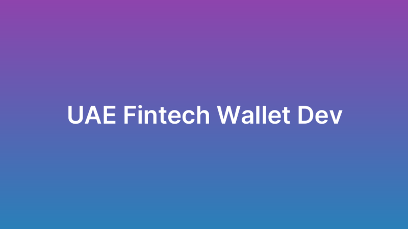 Fintech Wallet App Development UAE