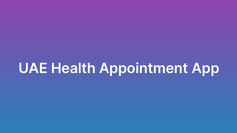 Healthcare Appointment App UAE
