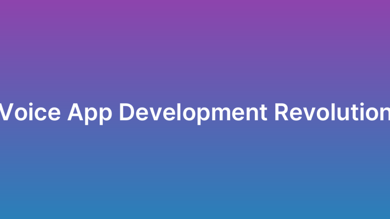 Voice-Enabled App Development: The Next Frontier